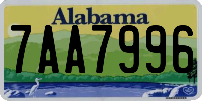AL license plate 7AA7996
