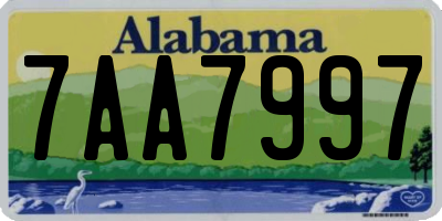 AL license plate 7AA7997