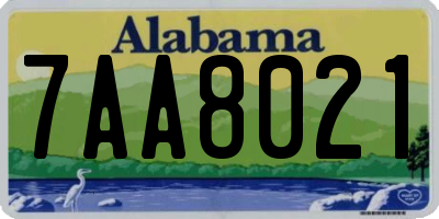 AL license plate 7AA8021