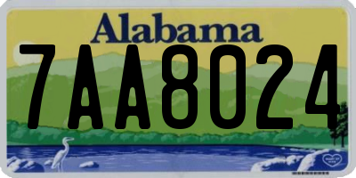 AL license plate 7AA8024