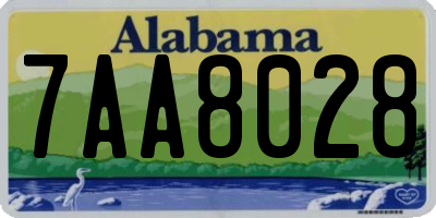 AL license plate 7AA8028