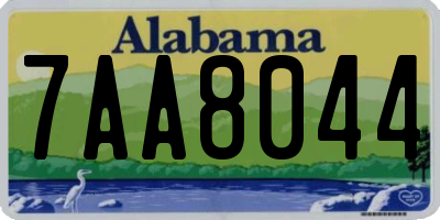 AL license plate 7AA8044