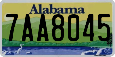 AL license plate 7AA8045