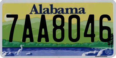 AL license plate 7AA8046