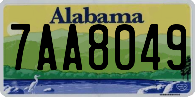 AL license plate 7AA8049