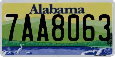 AL license plate 7AA8063