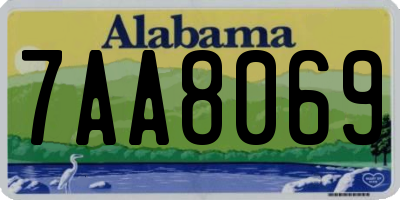AL license plate 7AA8069