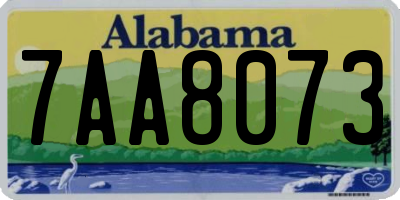 AL license plate 7AA8073