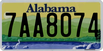 AL license plate 7AA8074