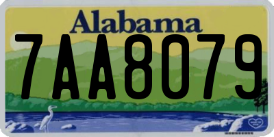 AL license plate 7AA8079