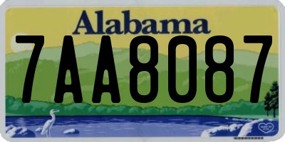 AL license plate 7AA8087