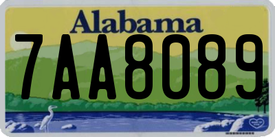 AL license plate 7AA8089