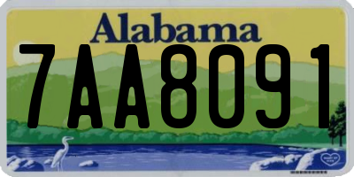 AL license plate 7AA8091