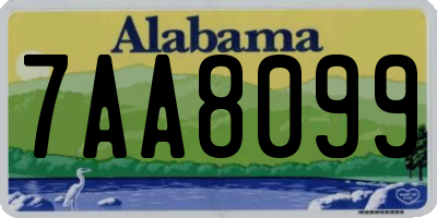 AL license plate 7AA8099