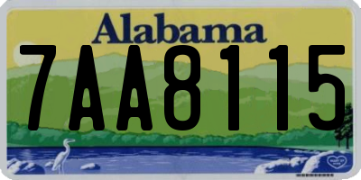 AL license plate 7AA8115