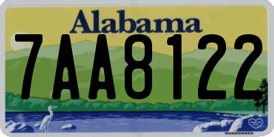AL license plate 7AA8122