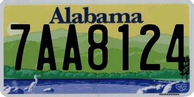 AL license plate 7AA8124