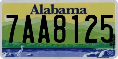 AL license plate 7AA8125