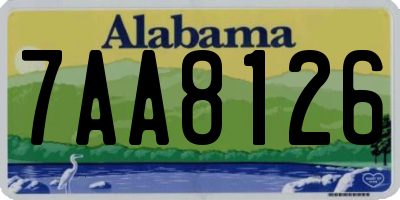 AL license plate 7AA8126