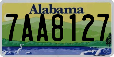 AL license plate 7AA8127