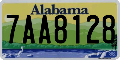 AL license plate 7AA8128