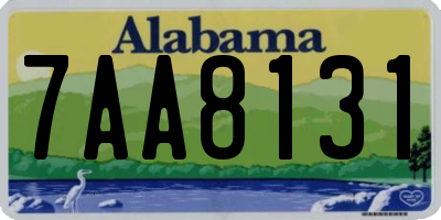 AL license plate 7AA8131