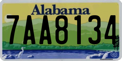 AL license plate 7AA8134
