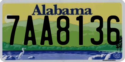 AL license plate 7AA8136