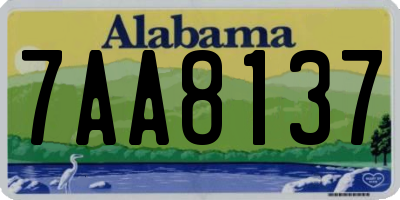 AL license plate 7AA8137