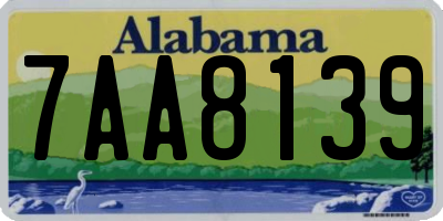 AL license plate 7AA8139
