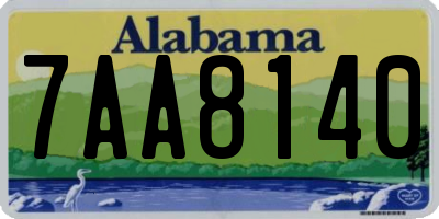 AL license plate 7AA8140