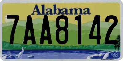 AL license plate 7AA8142