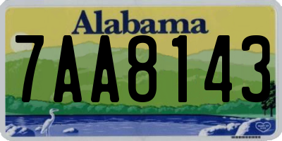 AL license plate 7AA8143