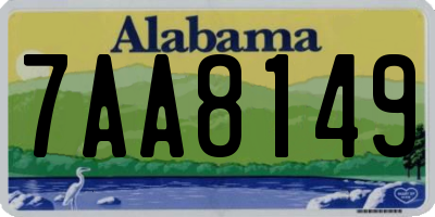 AL license plate 7AA8149