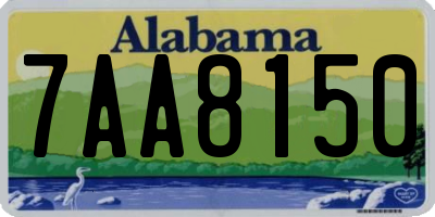 AL license plate 7AA8150