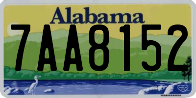 AL license plate 7AA8152