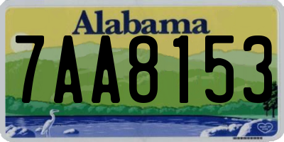 AL license plate 7AA8153