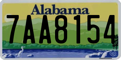 AL license plate 7AA8154