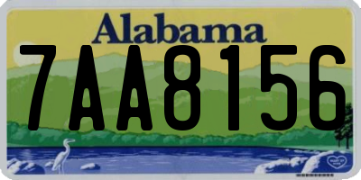 AL license plate 7AA8156