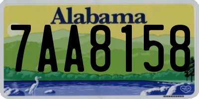 AL license plate 7AA8158