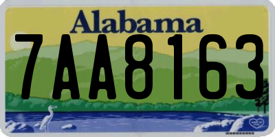 AL license plate 7AA8163