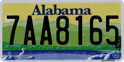 AL license plate 7AA8165