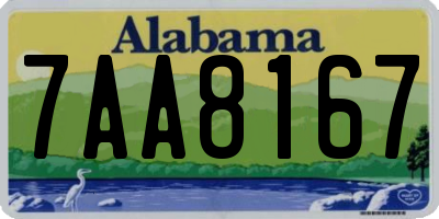 AL license plate 7AA8167
