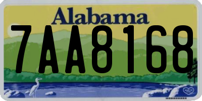 AL license plate 7AA8168