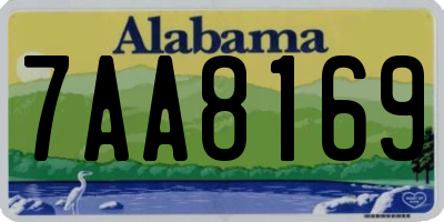 AL license plate 7AA8169