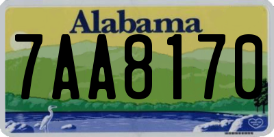 AL license plate 7AA8170