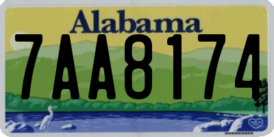 AL license plate 7AA8174