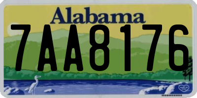 AL license plate 7AA8176
