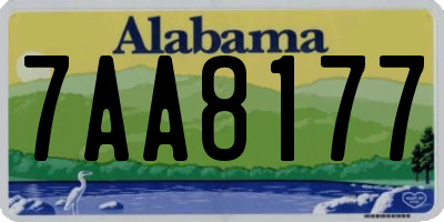 AL license plate 7AA8177