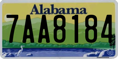 AL license plate 7AA8184